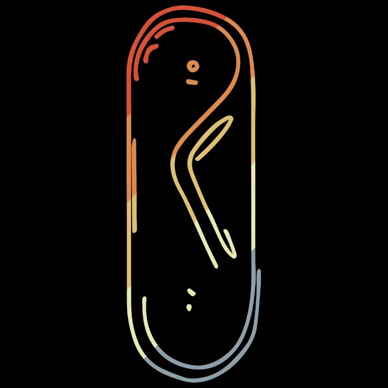 Vintage Snowboard Sketch