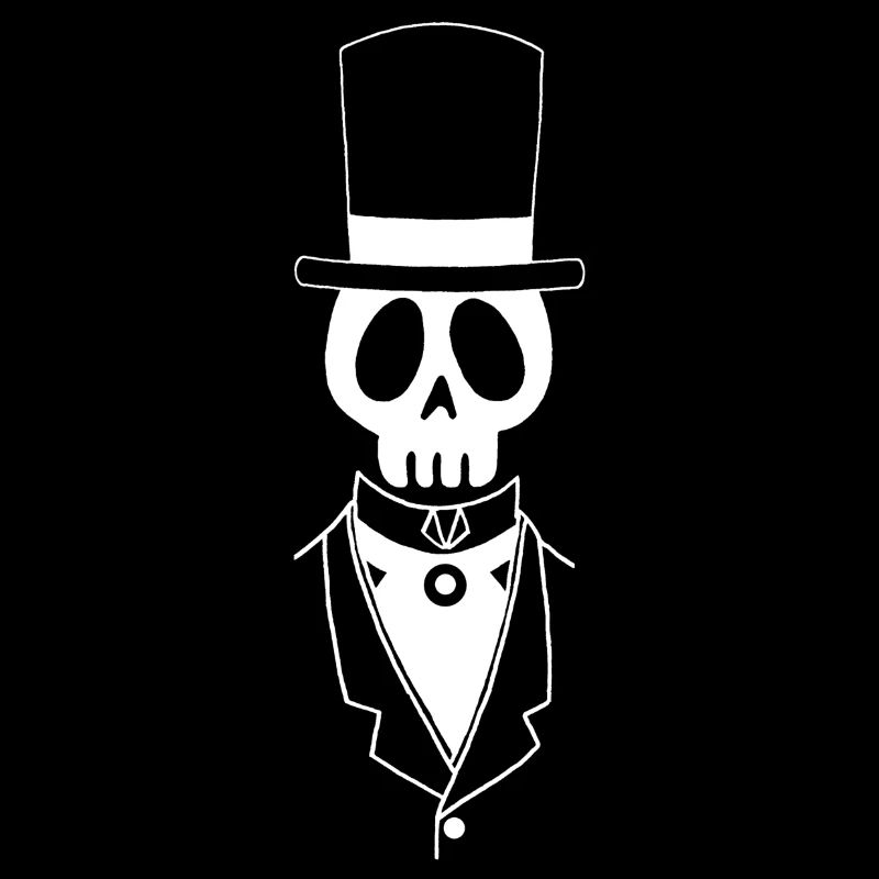 Vintage Weißer Totenkopf