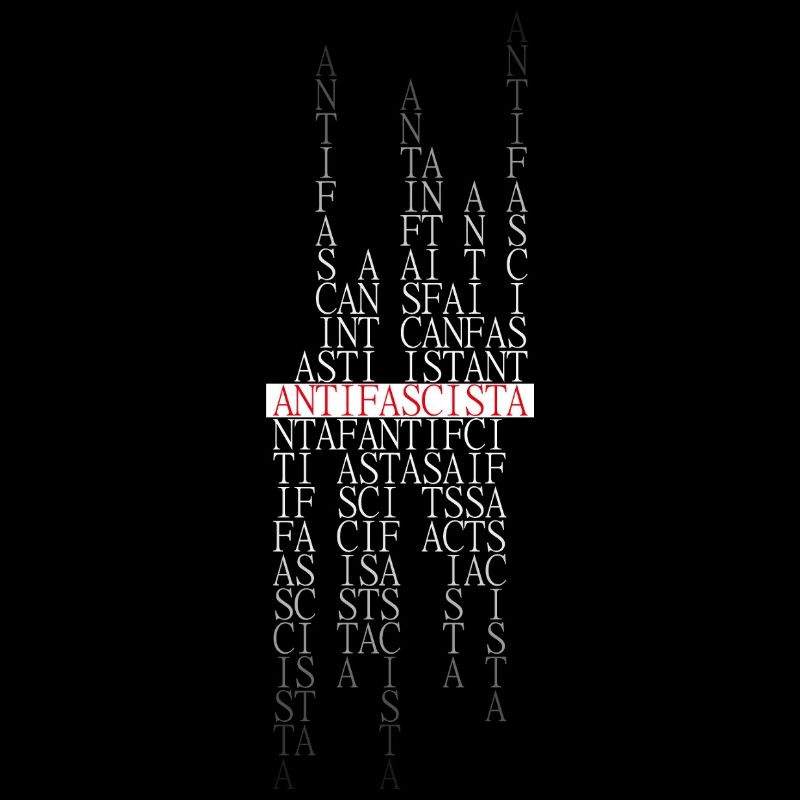 Antifascista Typo Collage rot/gradient