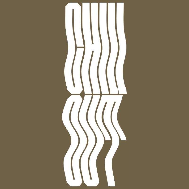 Conception du logo typographique ondulée Chill Out