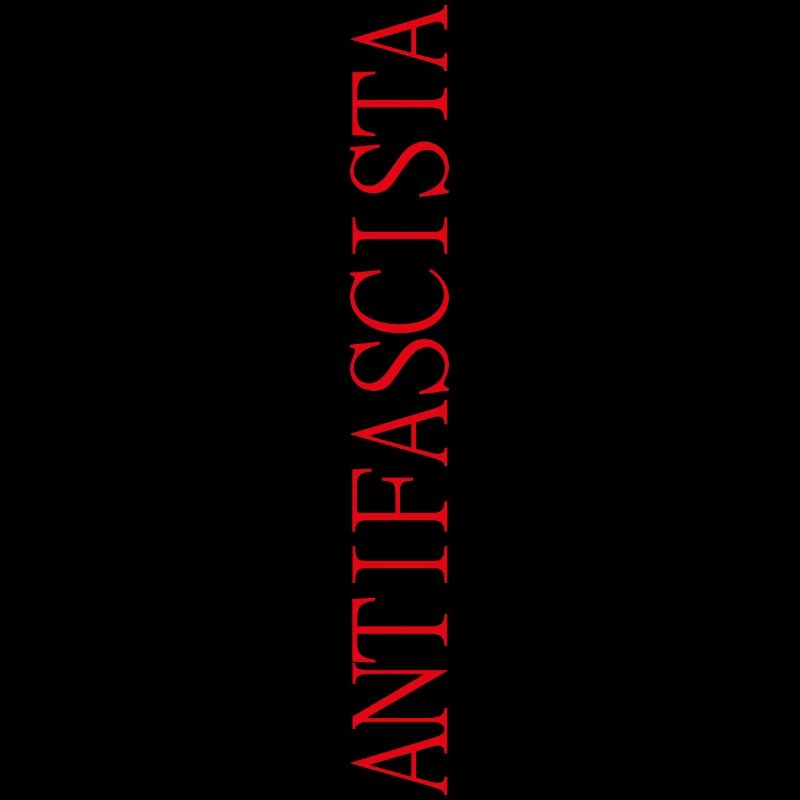 Lettrage antifasciste vertical en lettrage rouge