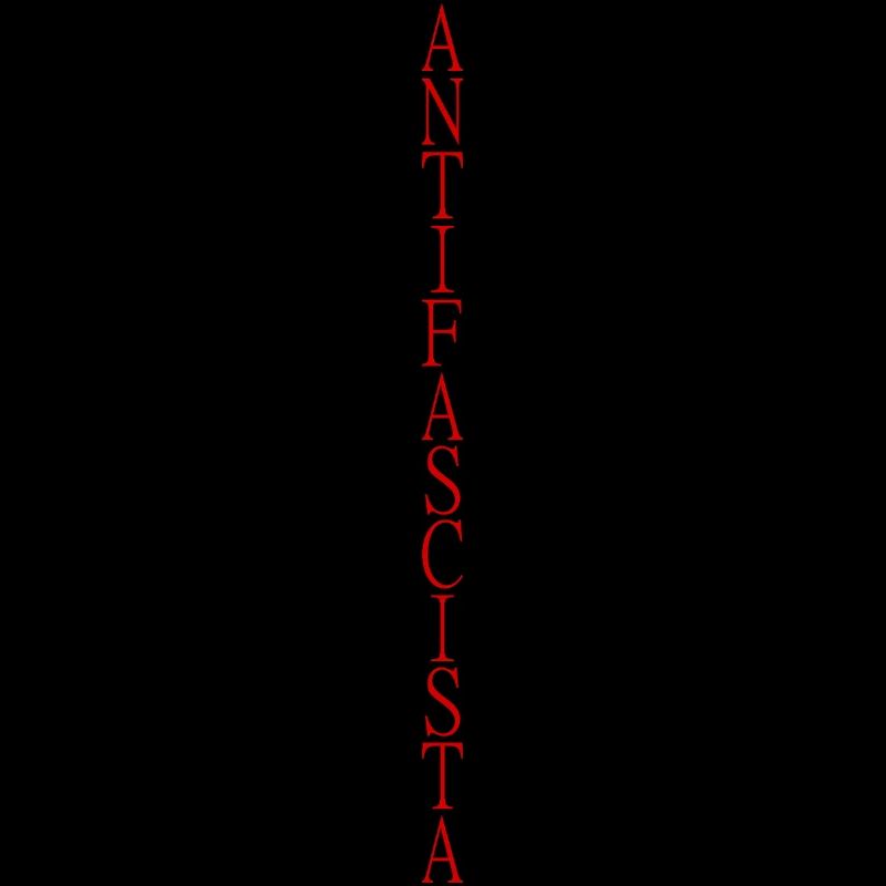 lettrage antifasciste vertical élégant