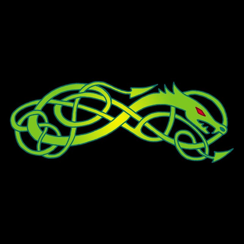 Serpent celte vert