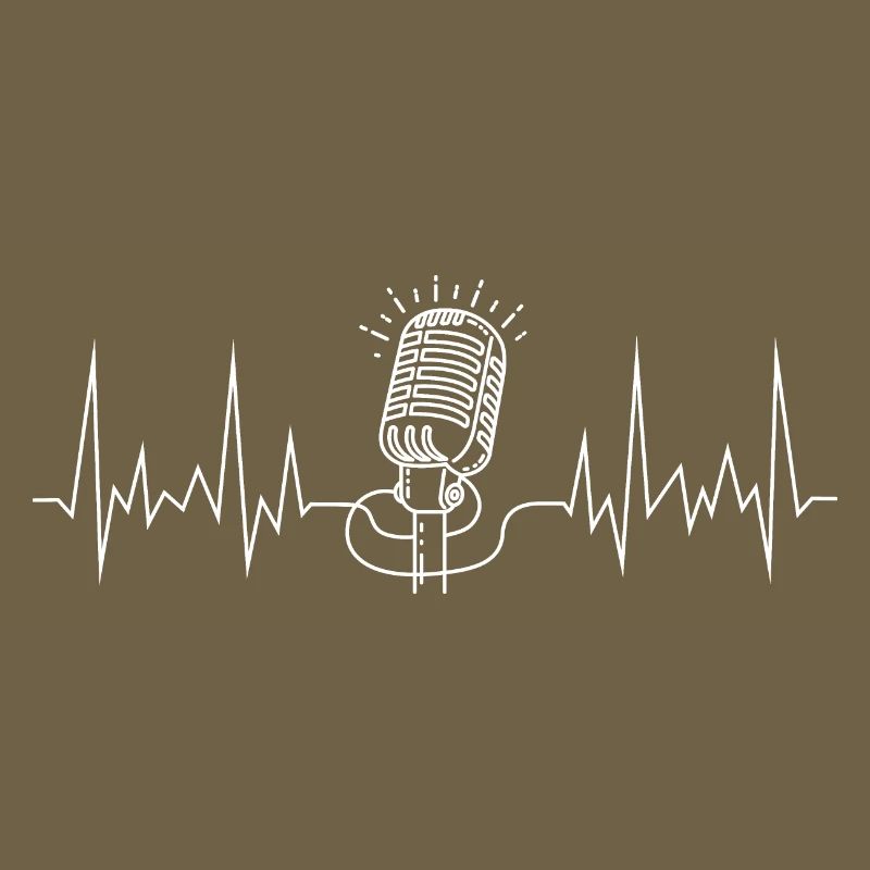 wave line microphone white
