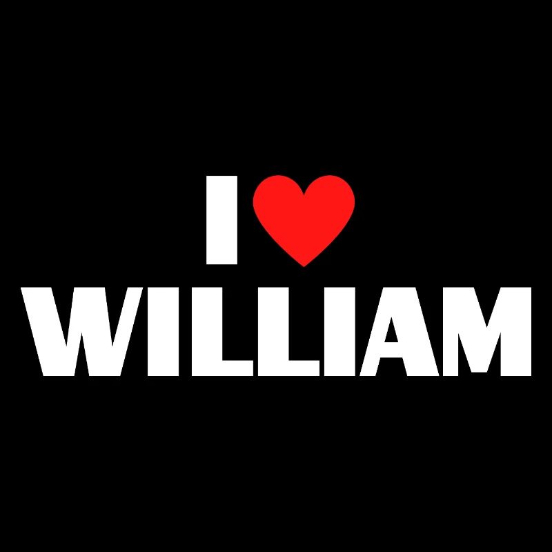 I love William Rotes Herz Romantischer Name Fan