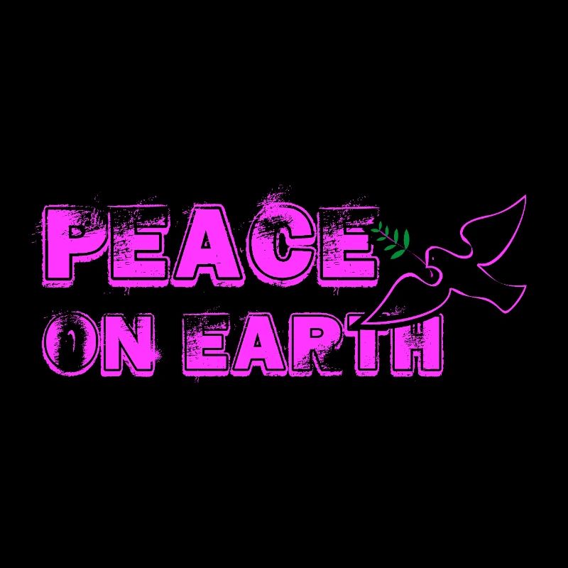 Paix sur Terre avec Oiseau rose