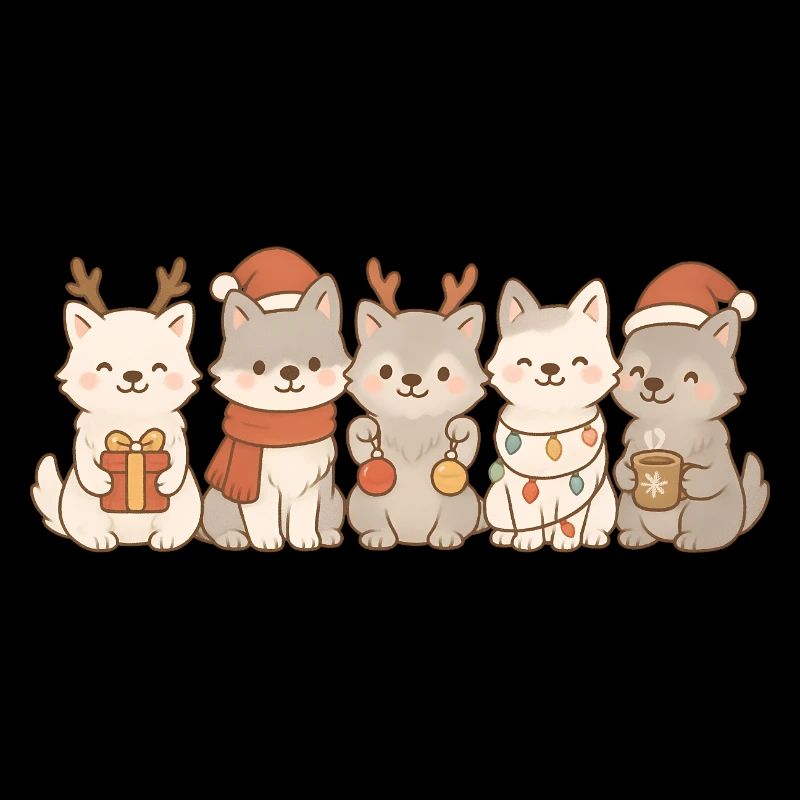 Arctic Wolves Enfants Garçons Filles Soucis de Noël
