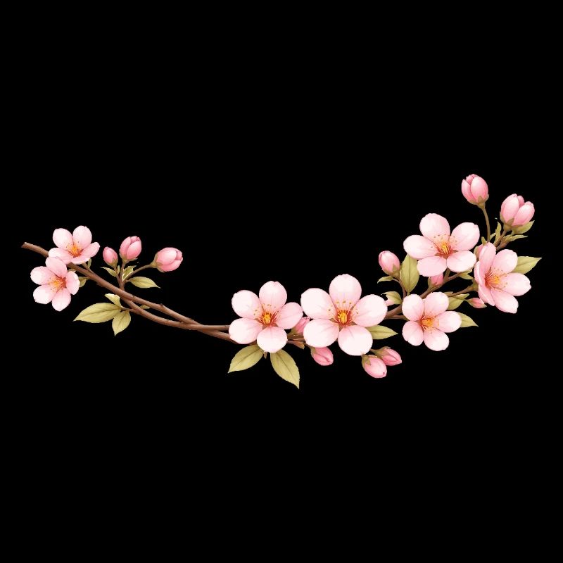 Motif printanier de branche de cerisier