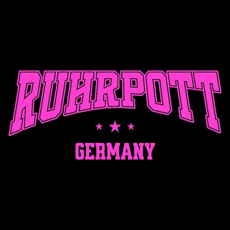 Ruhrpott Germany Lettering Retro Design College