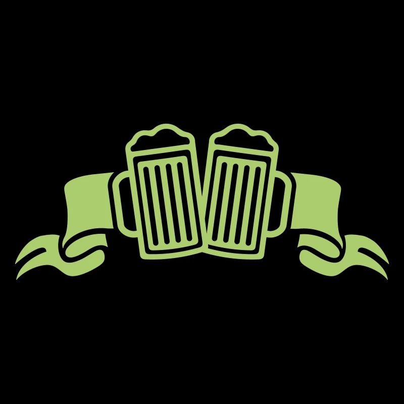Grüne Biergläser Feierstunde