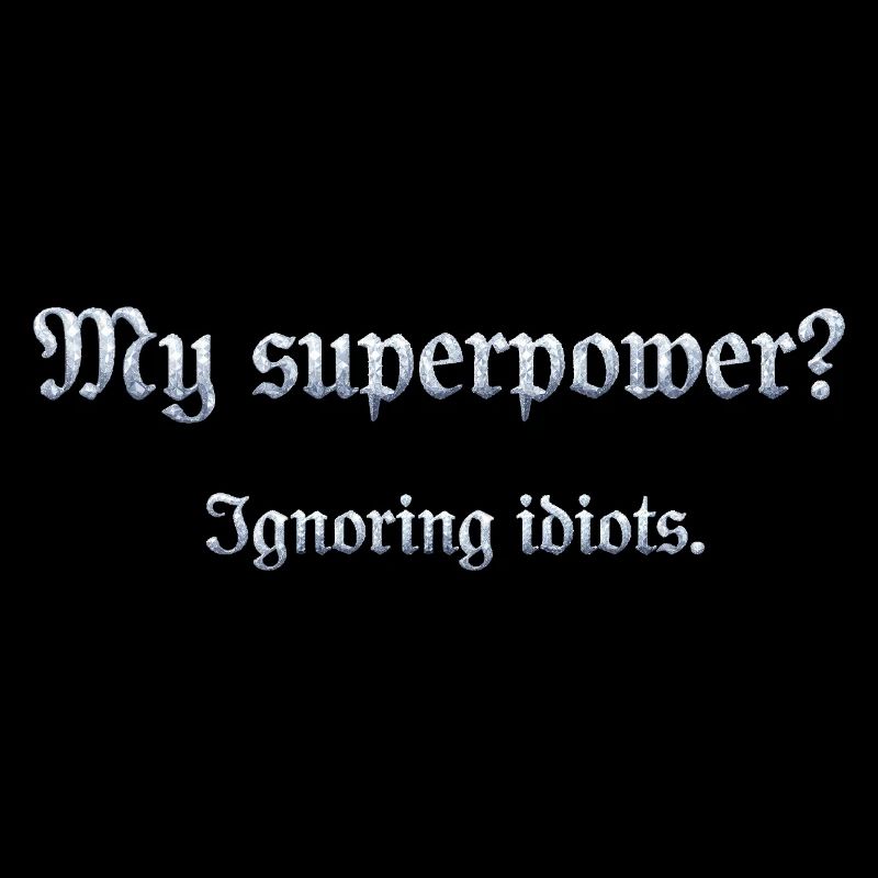 Humorvoller Superpower-Satz mit Witz