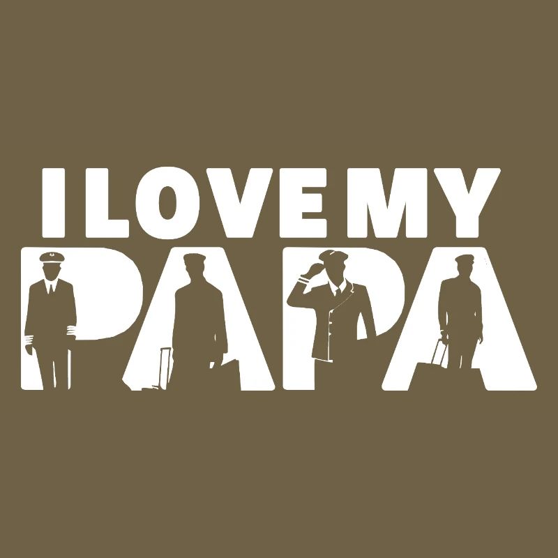Ich liebe meinen Papa Pilot Luftfahrt Vaterschaft Pilot Pilot Papa