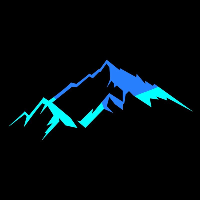 Berge in Neonblau