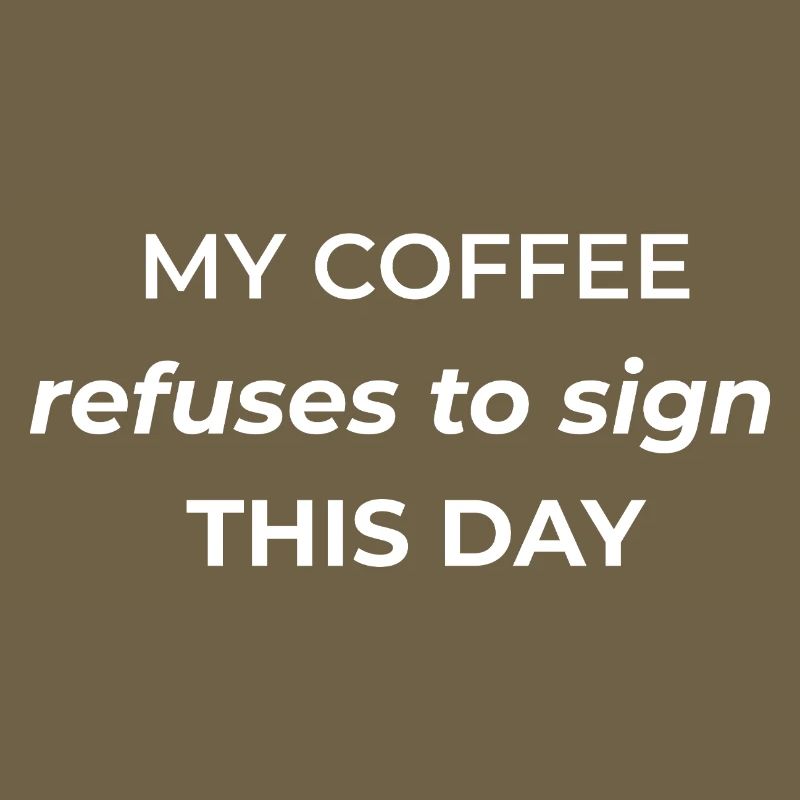 Mon café refuse de signer ce jour-là