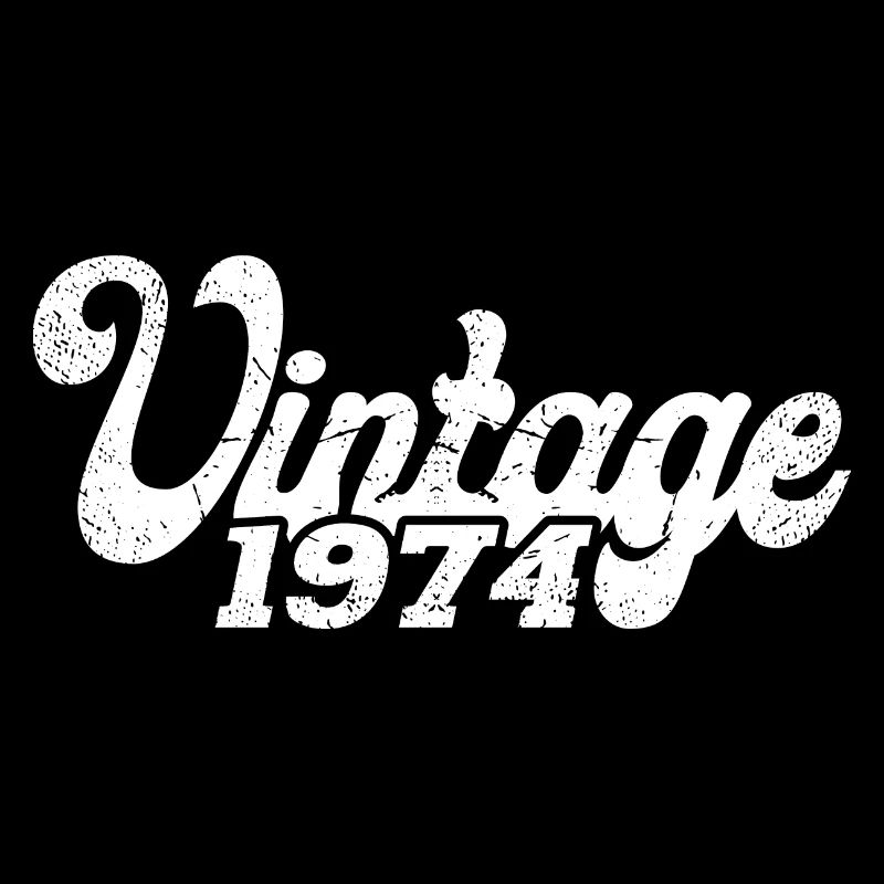 Millésime 1974 Lettrage rétro