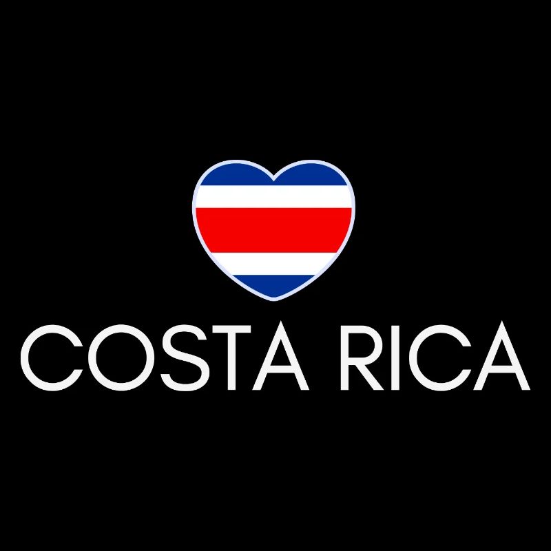 Cœur avec drapeau costaricain