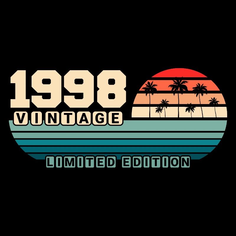 27e anniversaire 1998 Vintage 1998 Retro Sunset