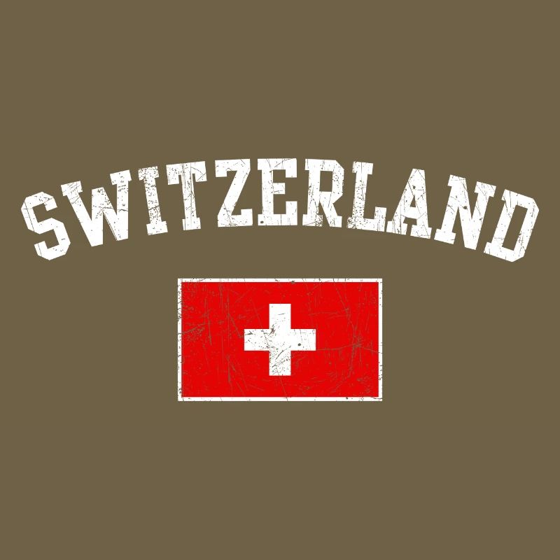 Schweizer Flaggenbogentypografie