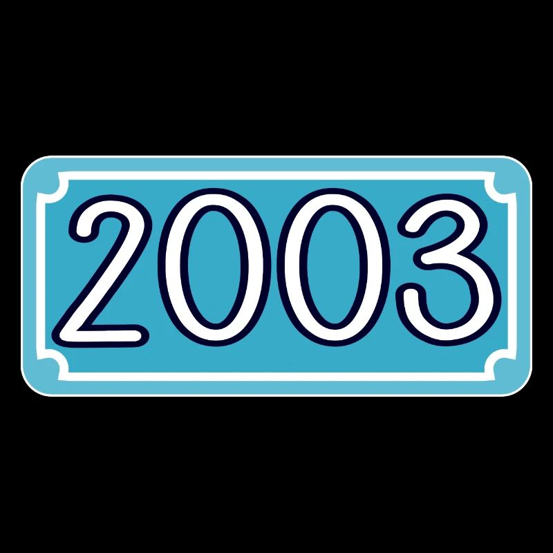 Année de naissance 2003 - année de lettrage 2003