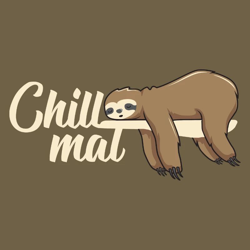Funny chill times sloth while relaxing