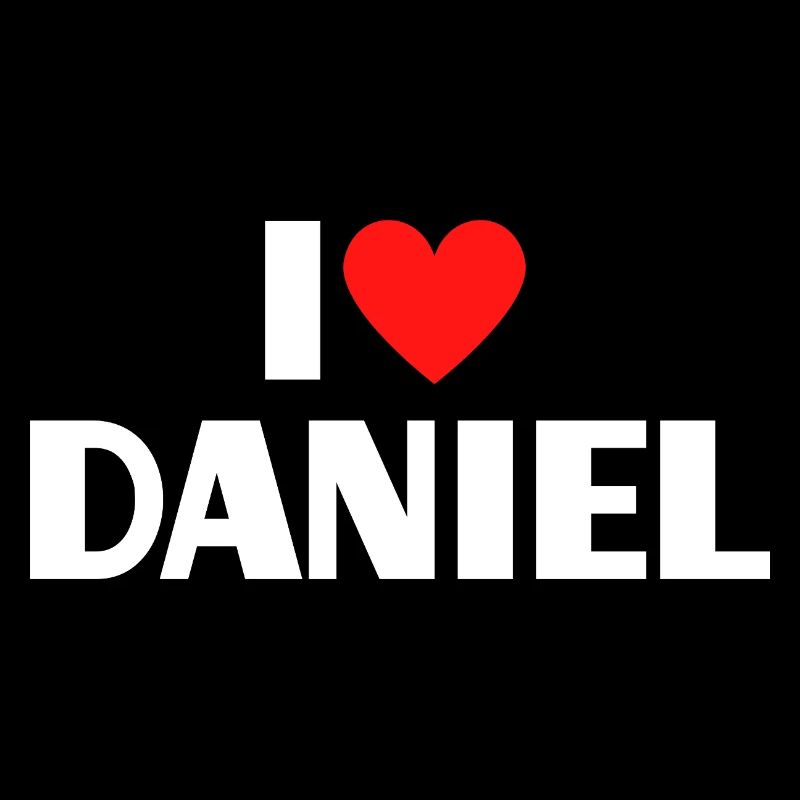 I love Daniel Rotes Herz Romantischer Name Fan
