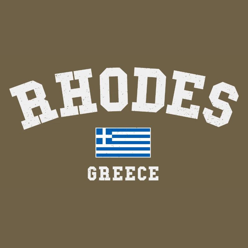 Drapeau de la Grèce de Rhodes