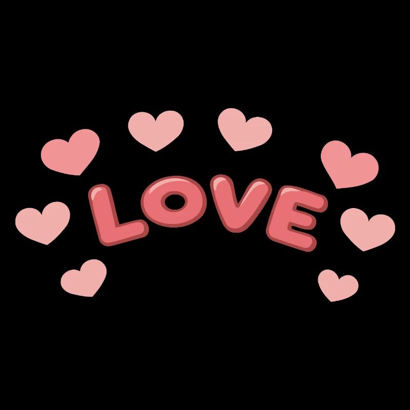 Liebe 3D-Briefe und Herzen