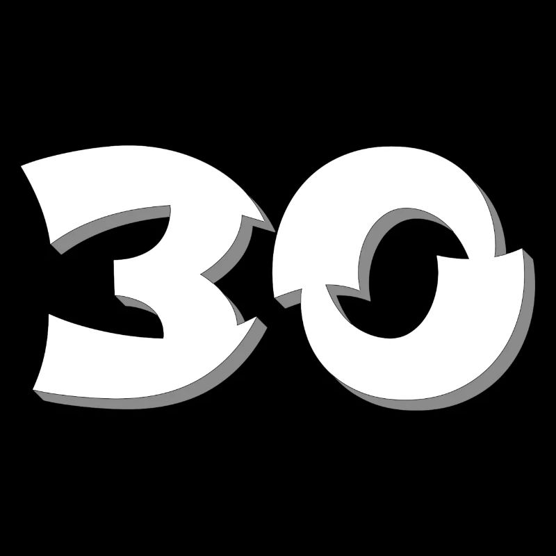 Jährige, gratulieren, 30 schattiert