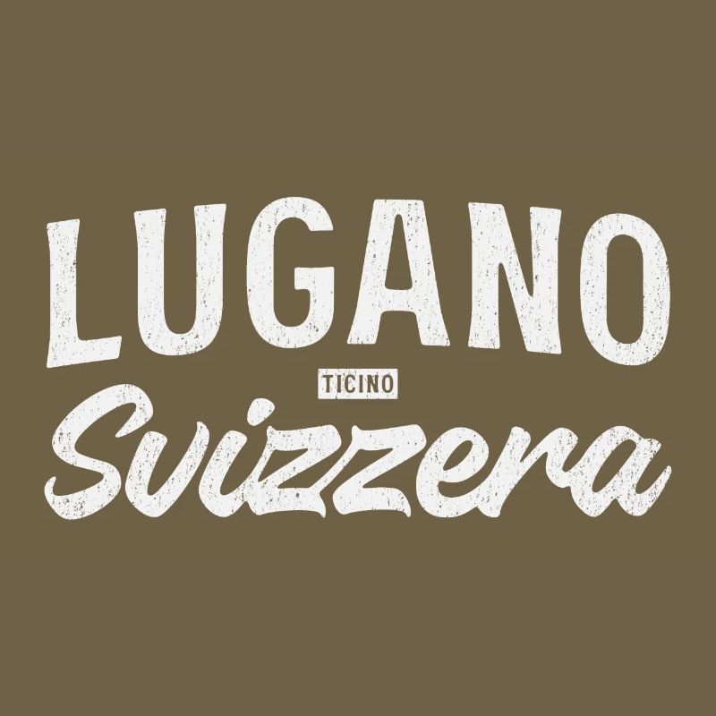 Lugano Svizzera Vintage Script