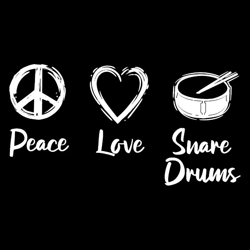 Peace Love Snare Drums