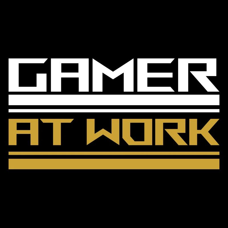 Gamer at work white