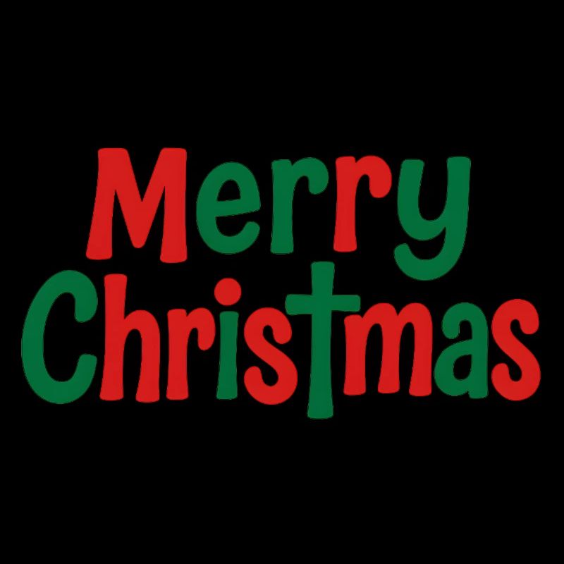 Merry Christmas Playful Text Art