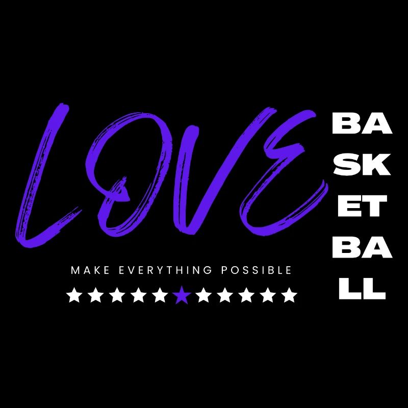 Ich liebe Basketball blau