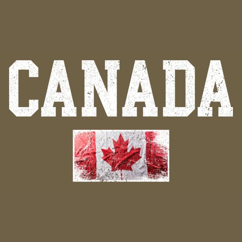 Drapeau du Canada en érable vieilli