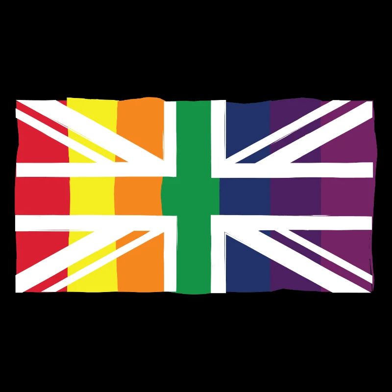 Union Jack Pride arc-en-ciel - Drapeau britannique design LGBTQ+