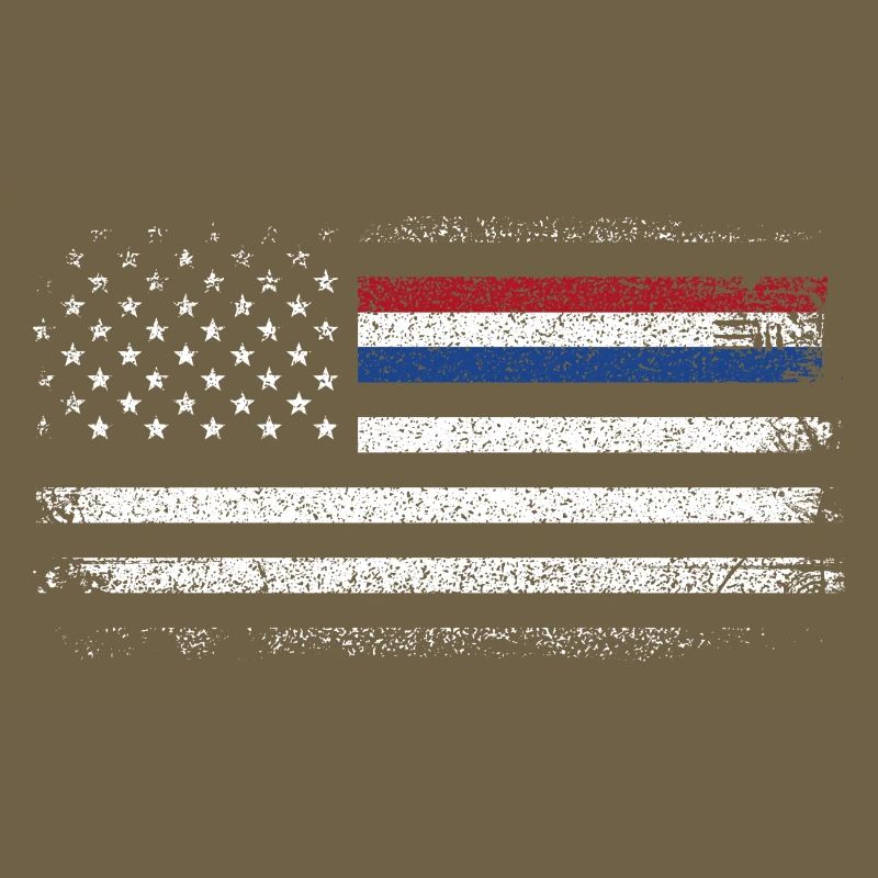 Drapeau américain robuste avec accent bleu