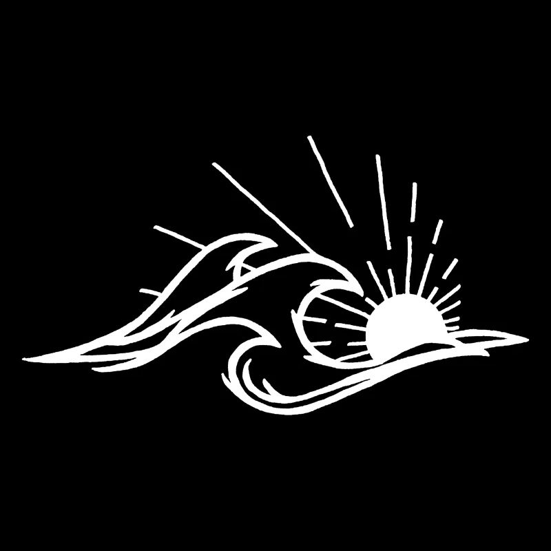 Les vagues et le soleil blanc