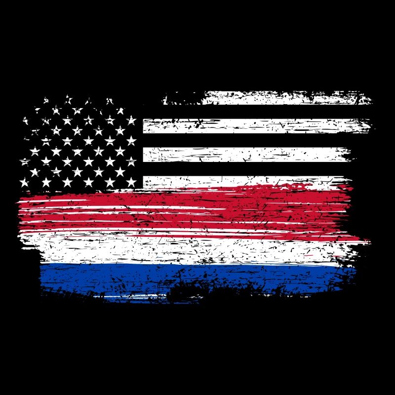 Drapeau Grunge Brushstroke Americana