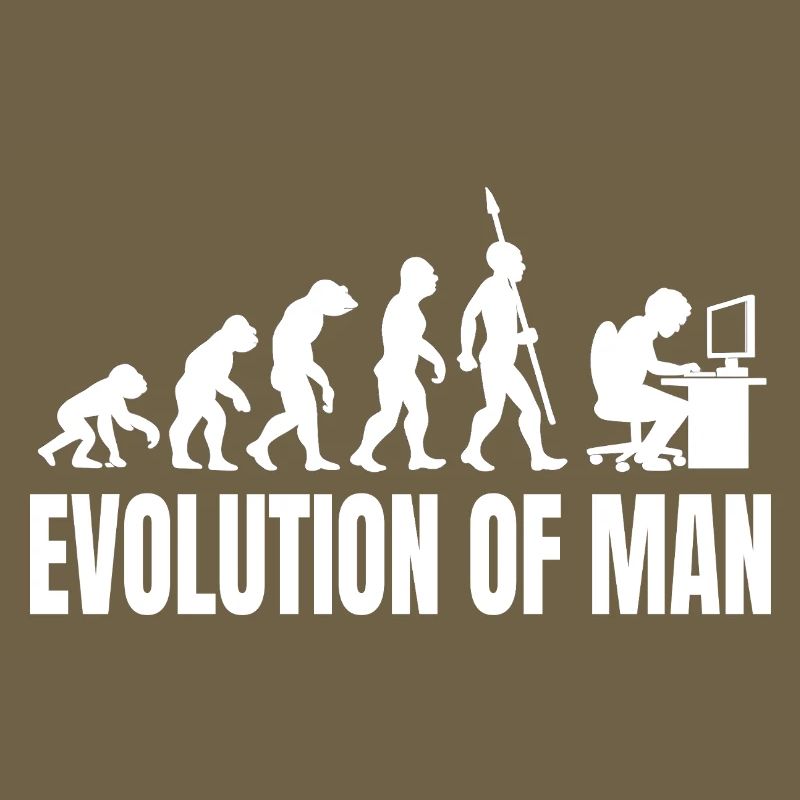 Programmierer Computerfreak Evolution Retro