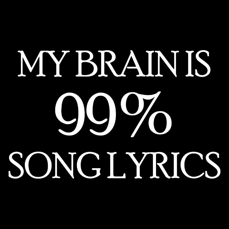 Humorous Brain Lyrics Graphic Tee