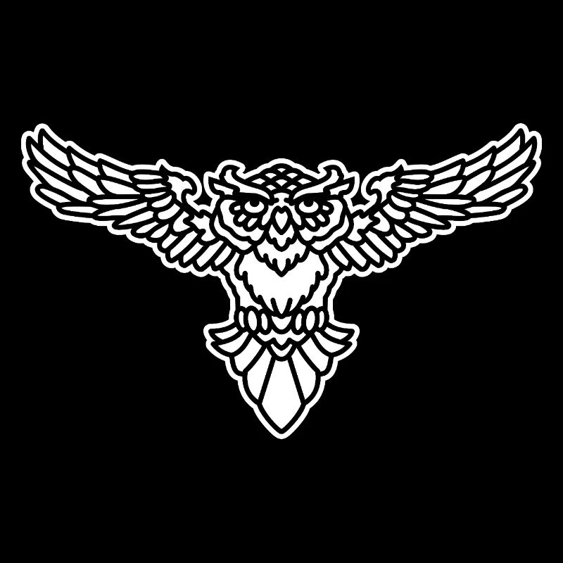 Eule Tribal Tattoo – mystisches Eulenmotiv