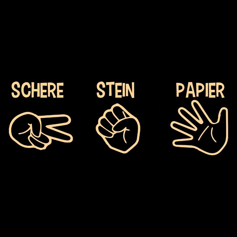 Schere Stein Papier Spiel Handspiel Silhouette