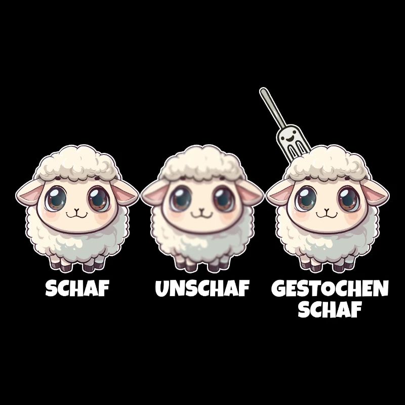 Drôle de mouton Jeu de mots moutons et troupeau de moutons