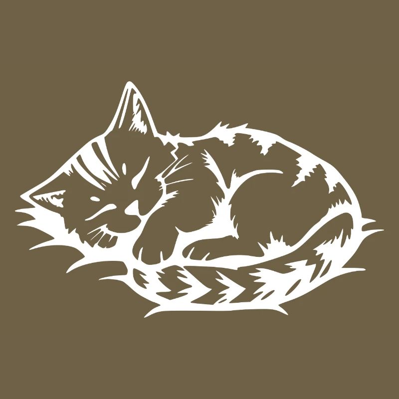 Sleeping Cat White