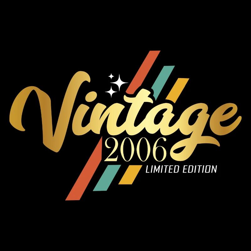 Vintage 2006 Anniversaire Style Rétro