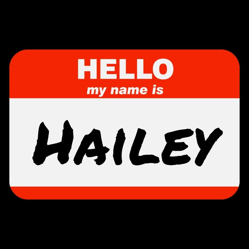 Hello My Name Is Hailey Label Name Tag