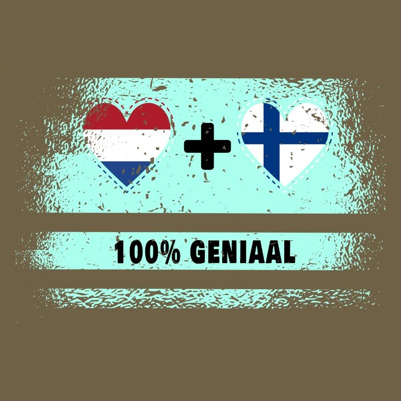 Drapeau 100% Genius de la Finlande et des Pays-Bas