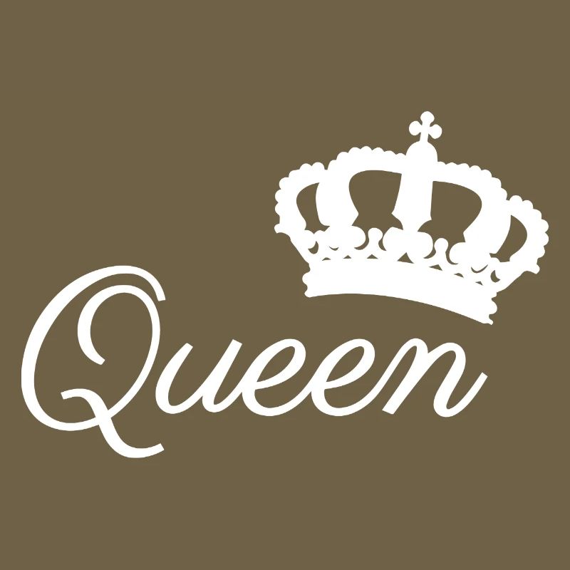 Elegant Queen Crown Typography Design