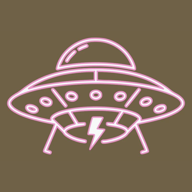 UFO Neon Pink Blitz Party Techno Vektor