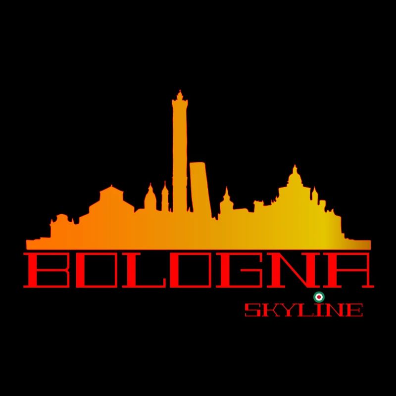 Bologna Skyline Orange-Rot